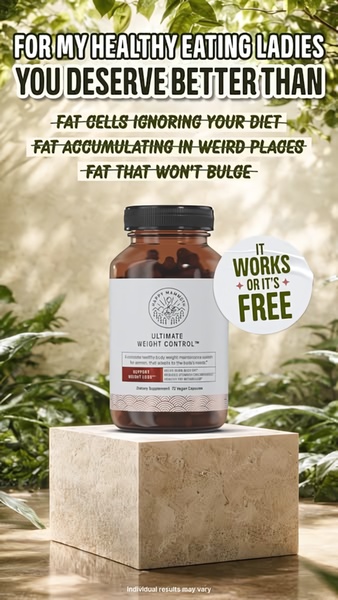 A 9:16 vertical ad creative featuring a dietary supplement bottle on a podium, using text-based social proof to target common pain points.